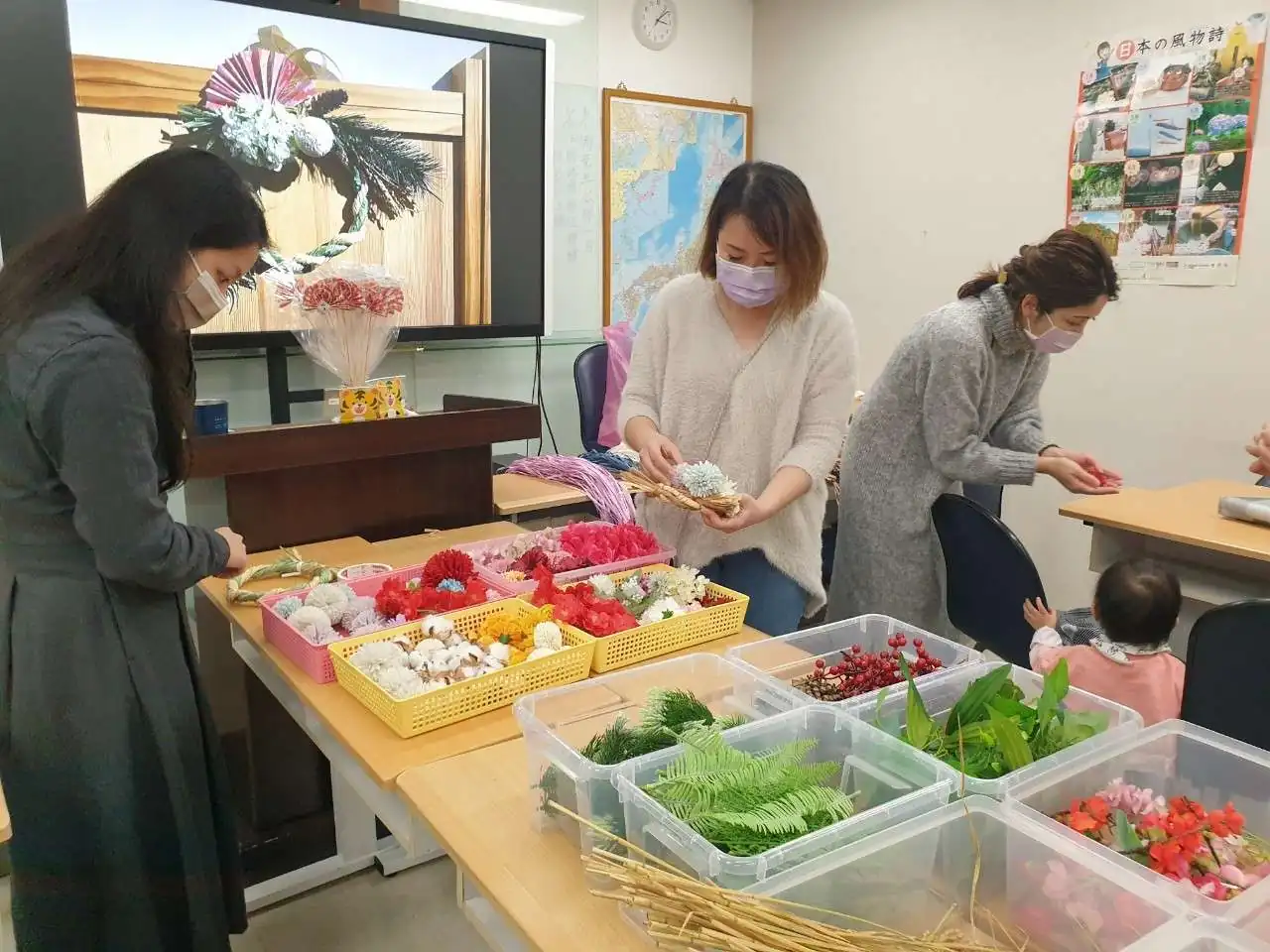 12月 注連繩&聖誕花圈製作