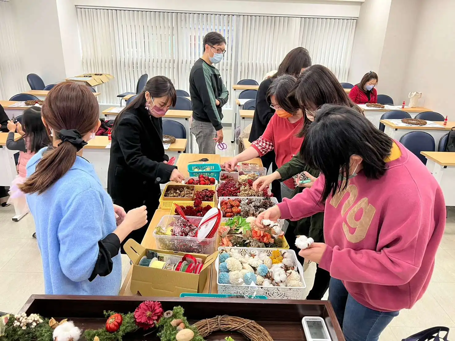 12月 注連繩&聖誕花圈製作